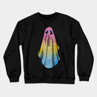 Pansexual Pride Flowery Ghost Crewneck Sweatshirt